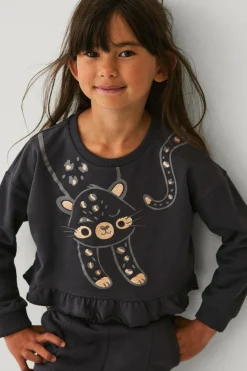 Ellos Collection Sweatshirt med volant^Børn Sweatshirts & Hoodies