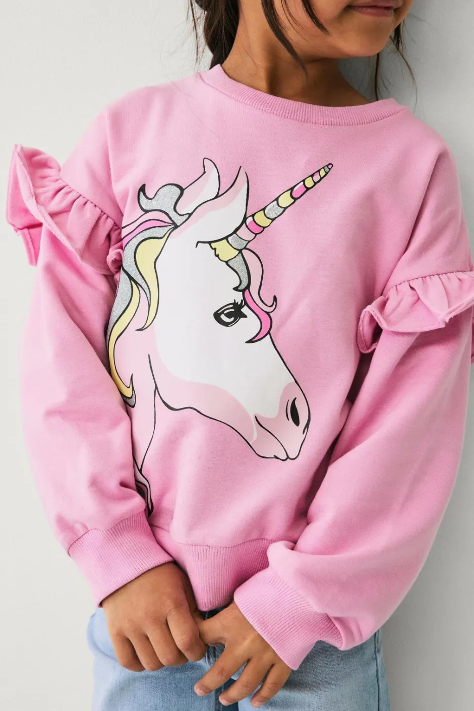 Hot Collection Sweatshirt med flæser Børn Sweatshirts & Hoodies