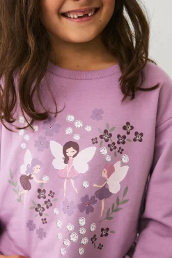 Ellos Collection Sweatshirtkjole med tryk^Børn Kjoler