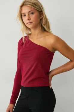 Hot Collection Top med et ærme og lurex Børn Toppe & T-Shirts