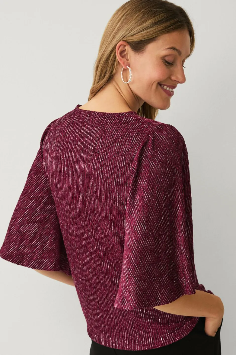 Outlet Collection Top med sommerfugleærme Dame Toppe & Tank-Toppe