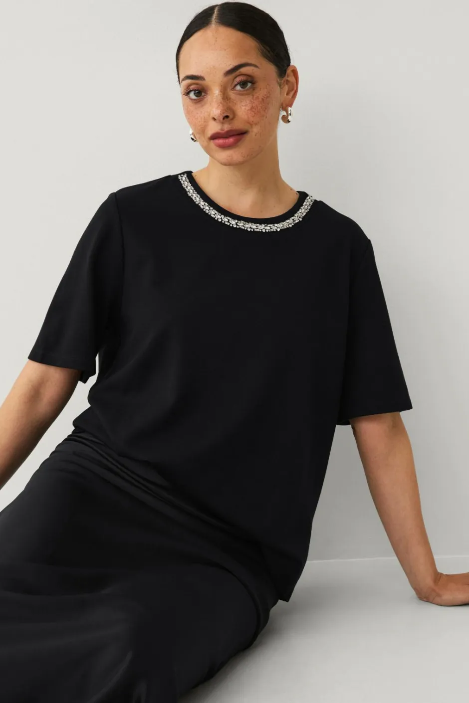 Outlet Collection Top med rhinsten Dame Toppe & Tank-Toppe