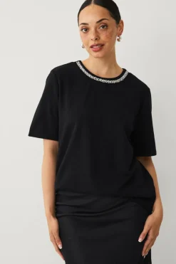 Outlet Collection Top med rhinsten Dame Toppe & Tank-Toppe