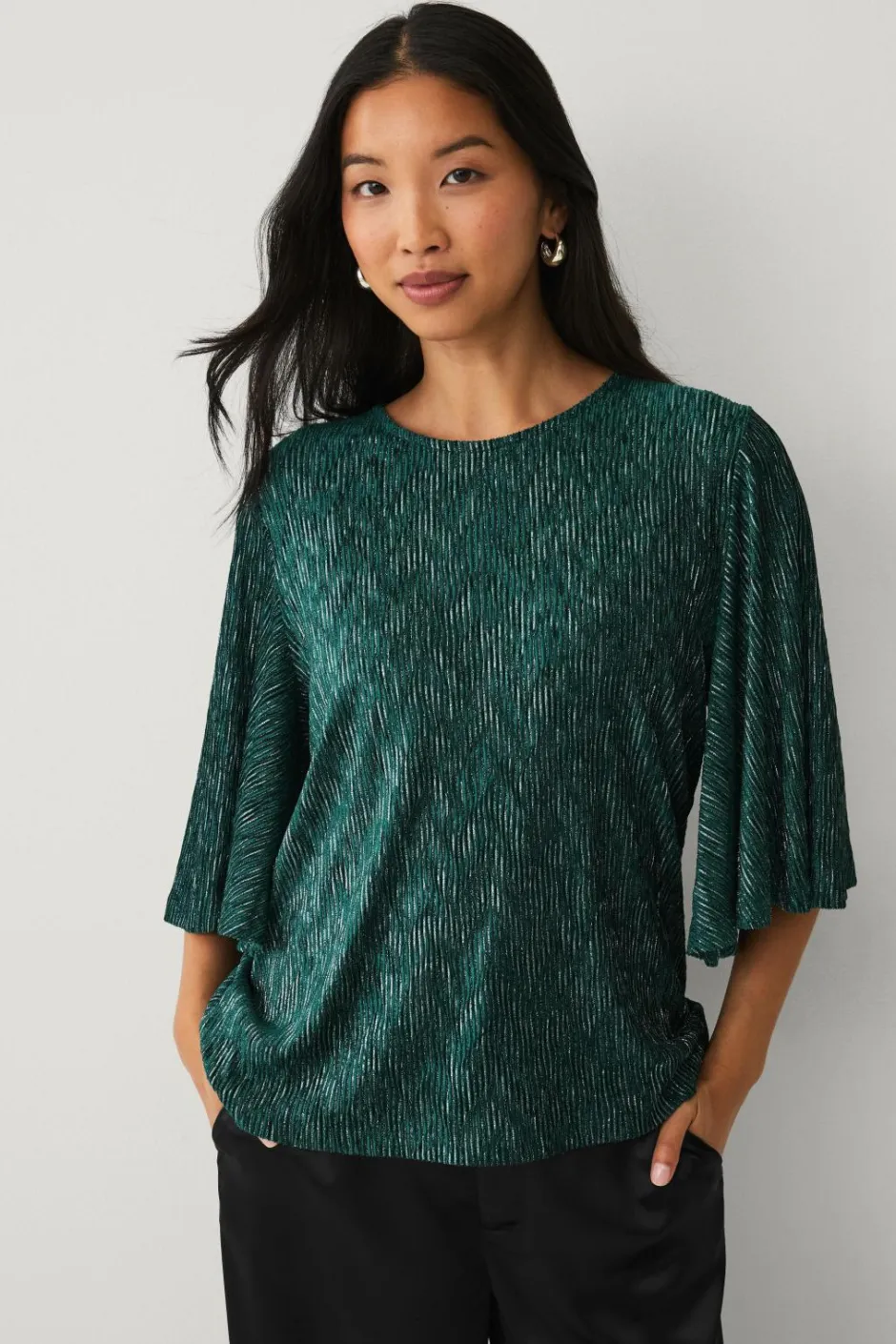 New Collection Top med sommerfugleærme Dame Toppe & Tank-Toppe