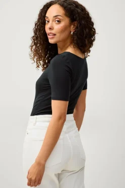 Sale Collection Top med Bådhals Dame Basistøj|Toppe & Tank-Toppe