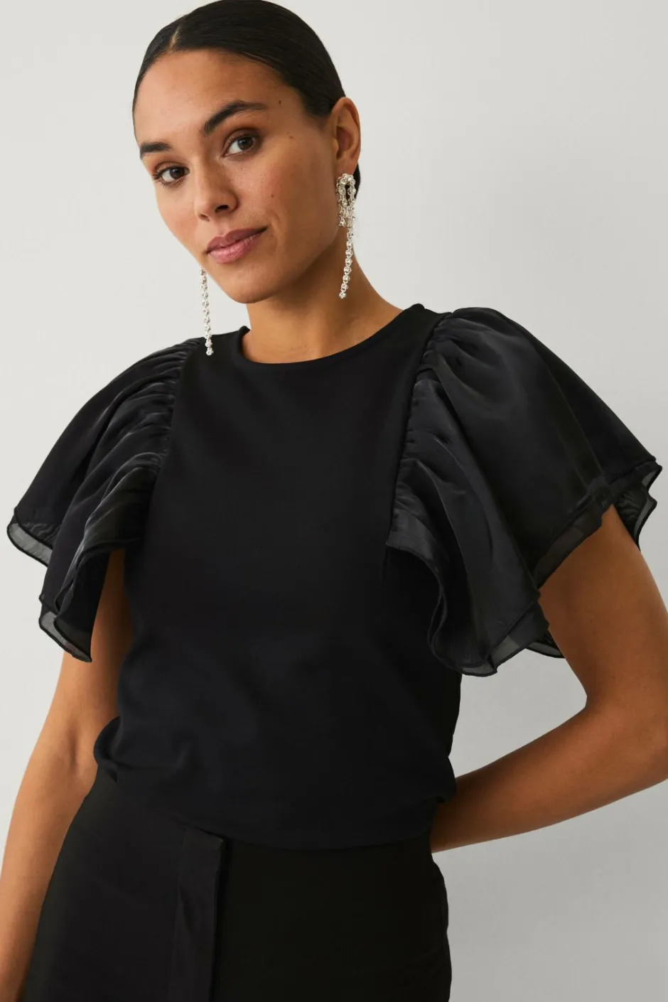 Hot Collection Top med volanter Dame Toppe & Tank-Toppe