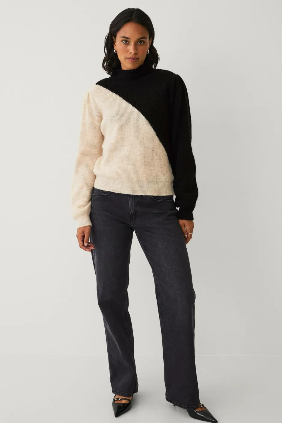 Sale Collection Trøje med lange pufærmer Dame Trøjer & Cardigans