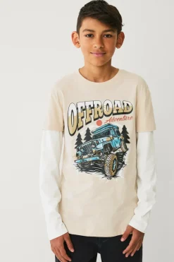Outlet Collection T-shirt med falske ærmer Børn Toppe & T-Shirts