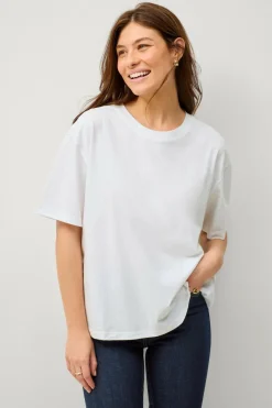 Ellos Collection T-shirt i bomuld med afslappet pasform^Dame Basistøj|Toppe & Tank-Toppe