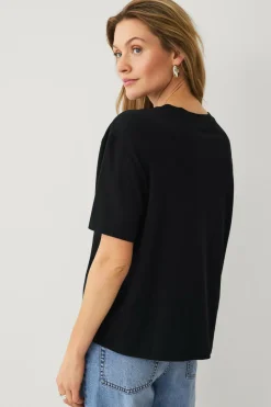 Clearance Collection T-shirt i bomuld med afslappet pasform Dame Basistøj