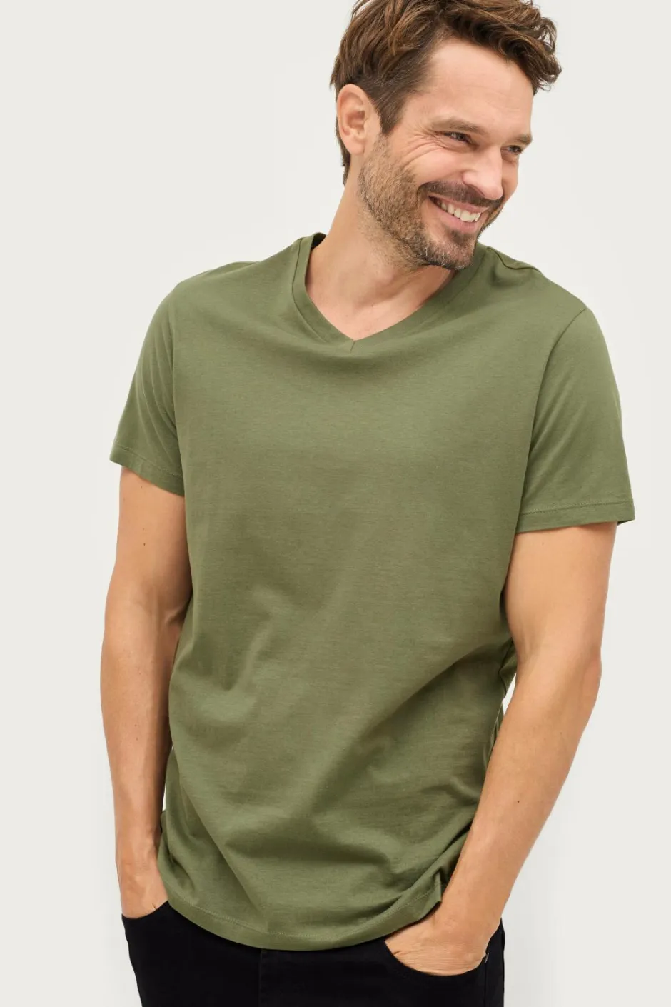 Clearance Collection T-shirt Karl V-neck Basistøj|T-Shirts & Tanktoppe