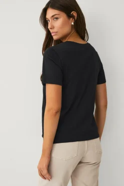 Best Collection T-shirt med v-hals Dame Basistøj