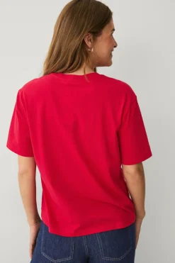 Clearance Collection T-shirt i bomuld med afslappet pasform Dame Basistøj|Toppe & Tank-Toppe