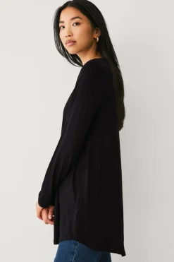 New Collection Tunika i viskosestrik Dame Basistøj|Tunikaer