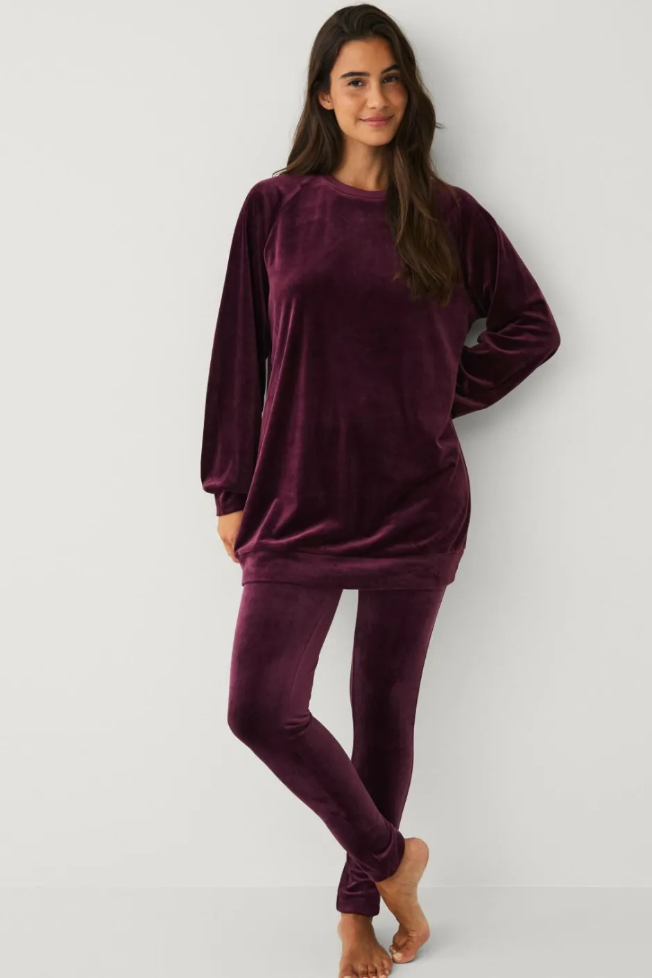 Online Collection Tunika i velour Dame Loungewear & Homewear