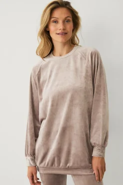 Hot Collection Tunika i velour Dame Loungewear & Homewear|Tunikaer