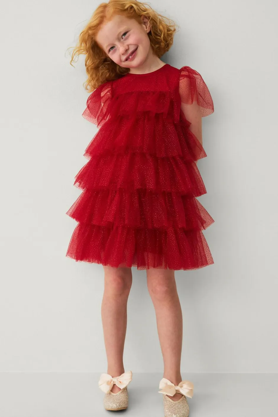 New Collection Tylkjole med flæser Børn Festtøj|Kjoler