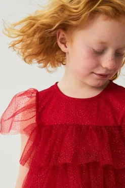 New Collection Tylkjole med flæser Børn Festtøj|Kjoler