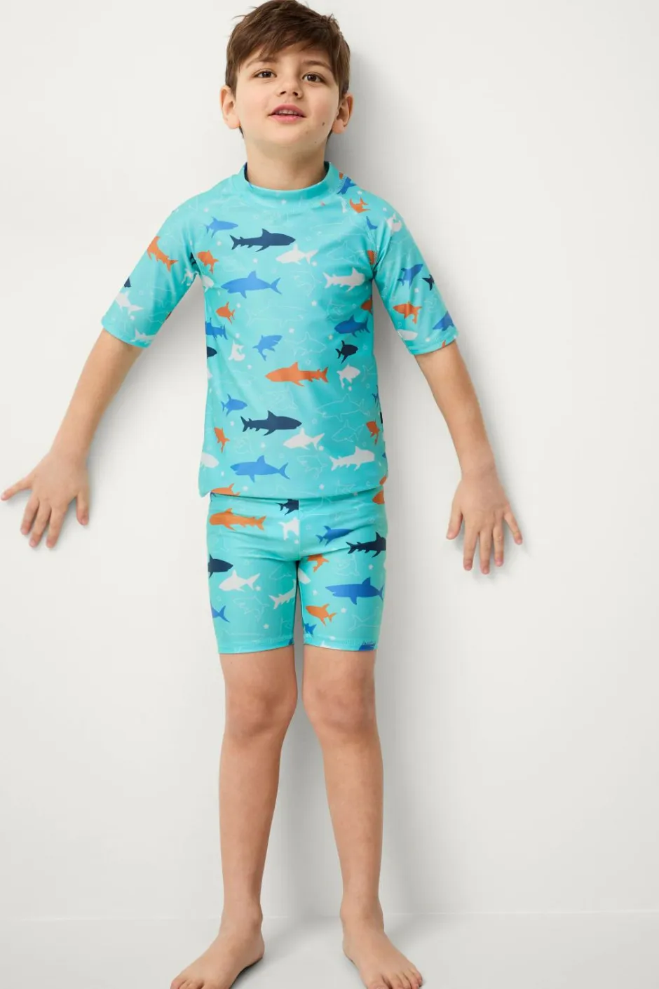 Ellos Collection UV-sæt med top og shorts^Børn Badetøj