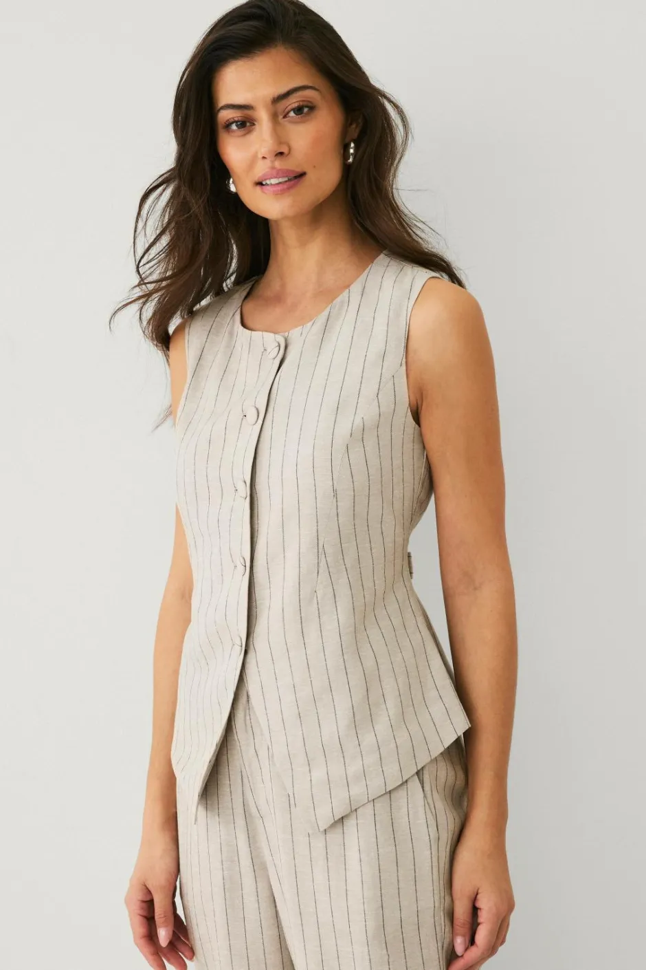 Ellos Collection Vest i hørmix^Dame Blazere & Veste