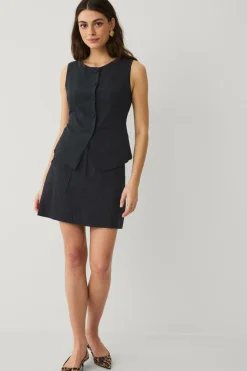 Hot Collection Vest i hørmix Dame Blazere & Veste
