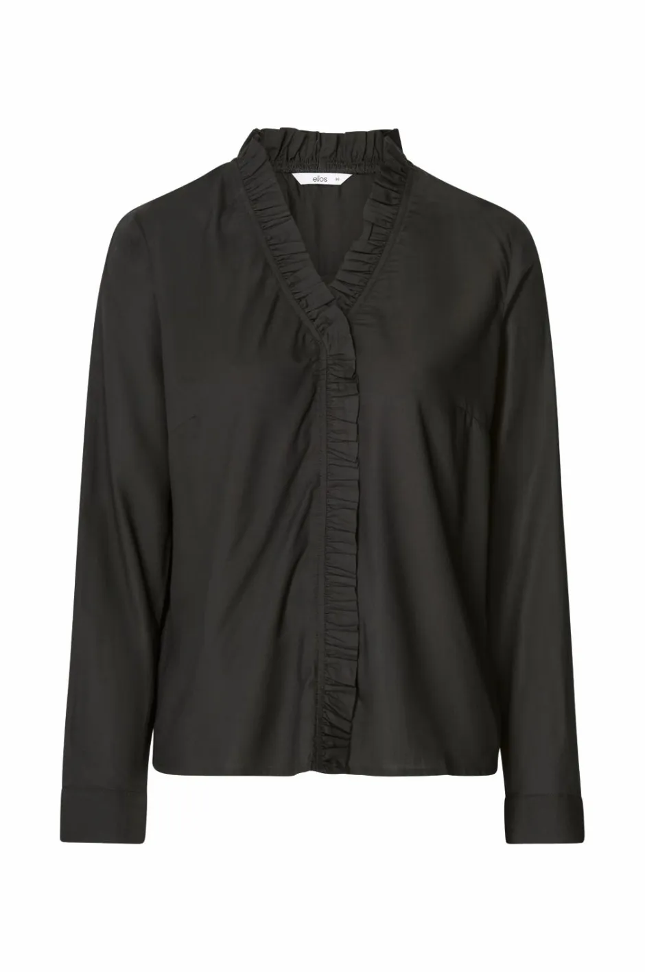 Ellos Collection Viskosebluse med flæsedetalje bluse^Dame Skjorter & Bluser