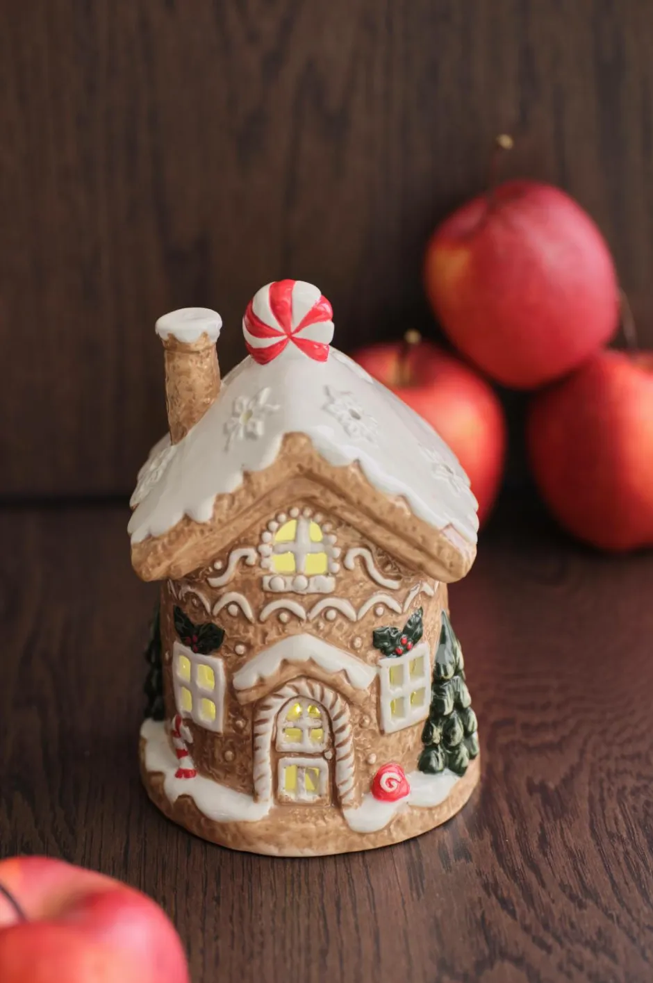 New Home Dekorationshus Ginger med LED-belysning Julepynt