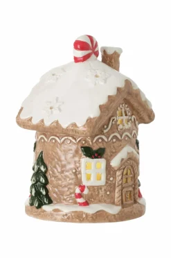 New Home Dekorationshus Ginger med LED-belysning Julepynt