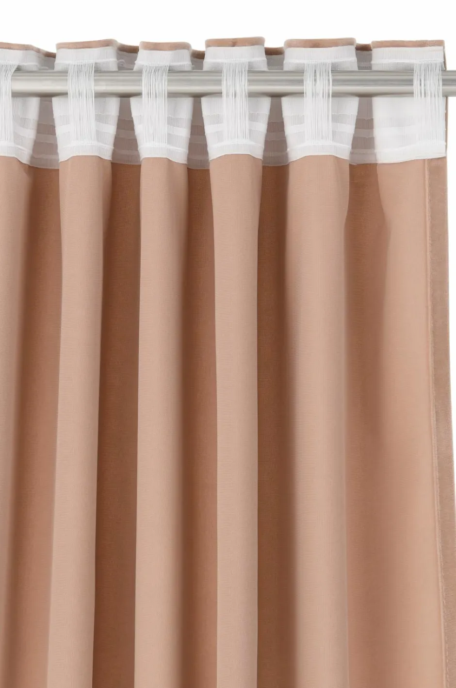 Clearance Home Gardinlængde med multibånd Nora i velour, 2-pak Velourgardiner