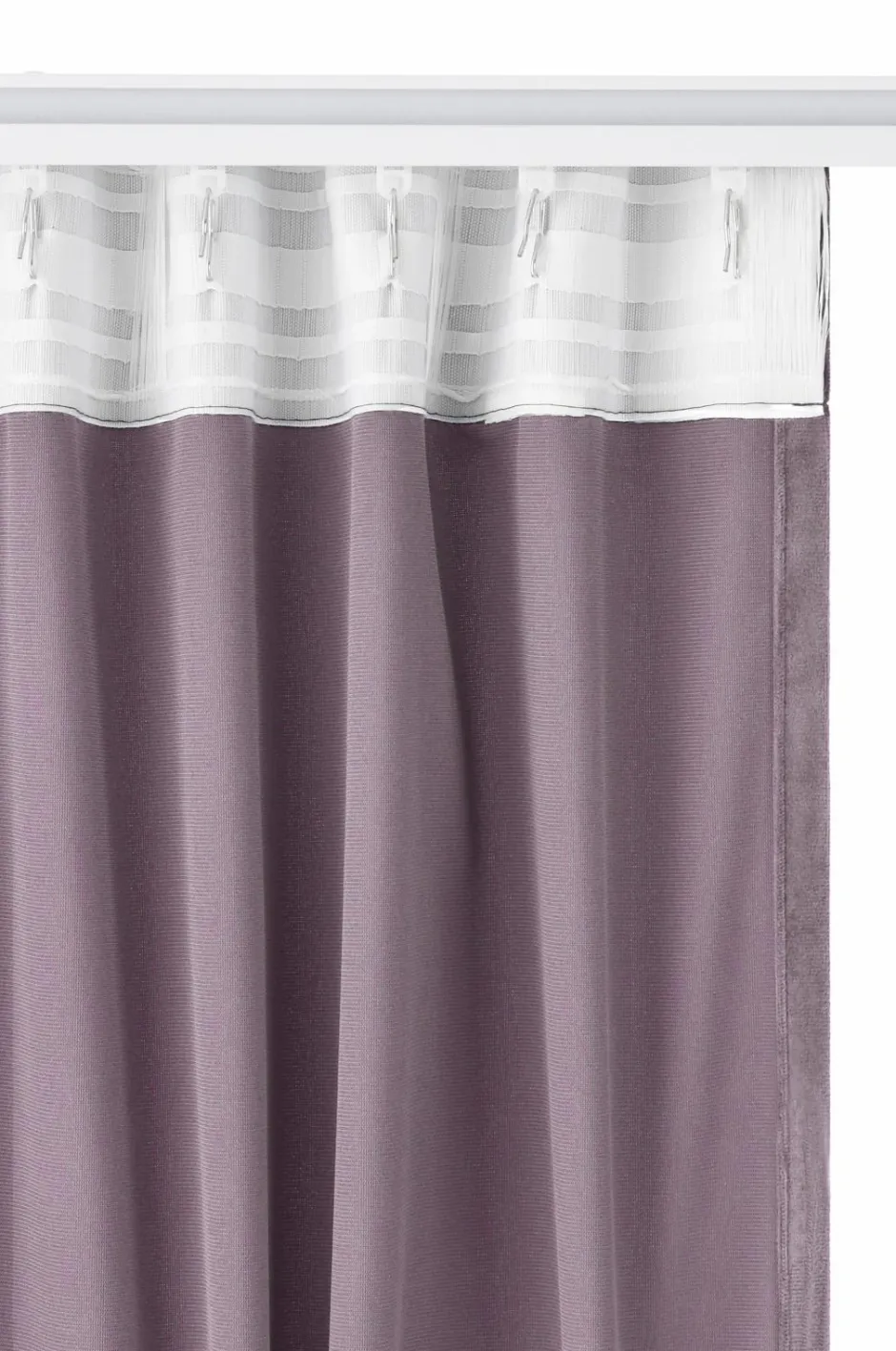Clearance Home Gardinlængde med multibånd Nora i velour, 2-pak Velourgardiner|Gardinlængder Med Rynkebånd