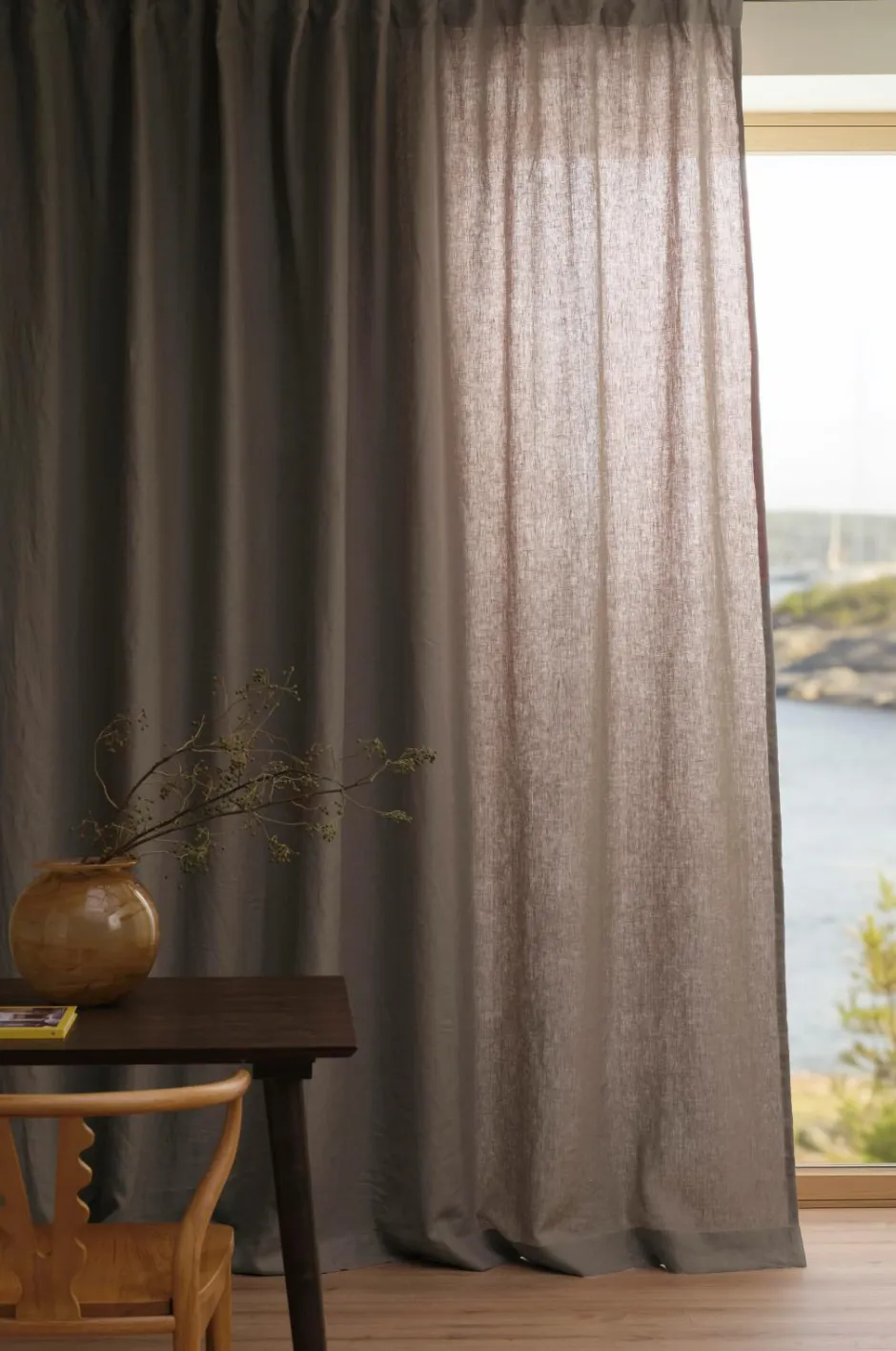 Online Home LEAH skræddersyet linnedgardin Gardiner Efter Mål