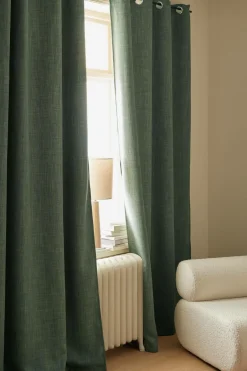 Ellos Home Mørklægningsgardin Iben med sejlringe, 1 stk.^ Gardiner Med Sejlring|Mørklægningsgardiner