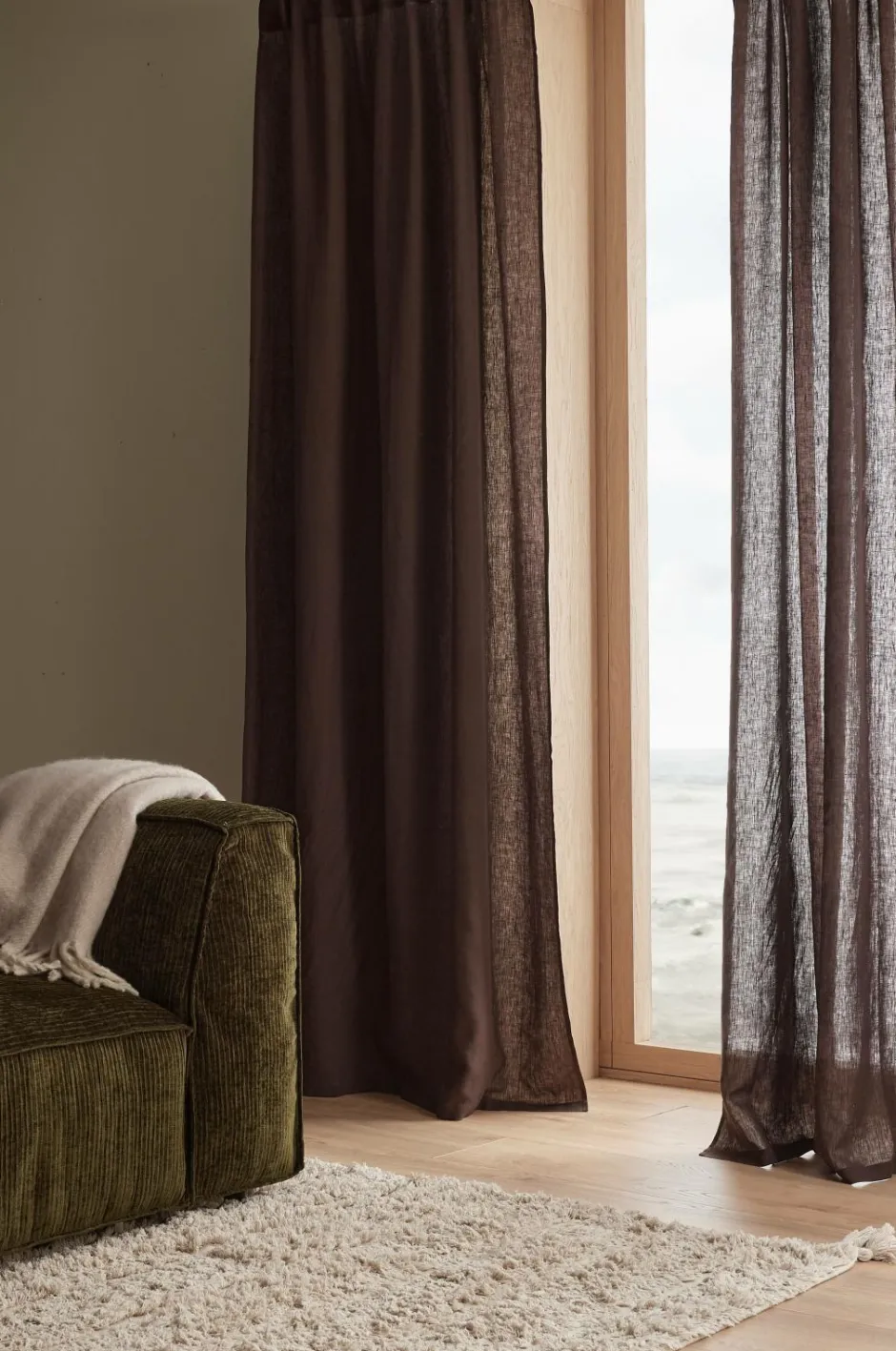 Discount Home Multibåndslængde Malva 2-pak i 100% hør Persienner|Hørgardiner