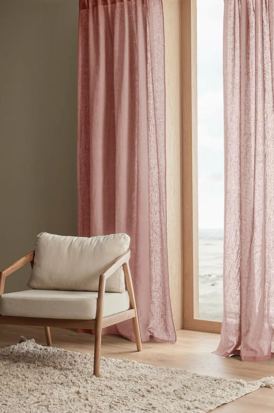 Sale Home Multibåndslængde Malva 2-pak i 100% hør Hørgardiner