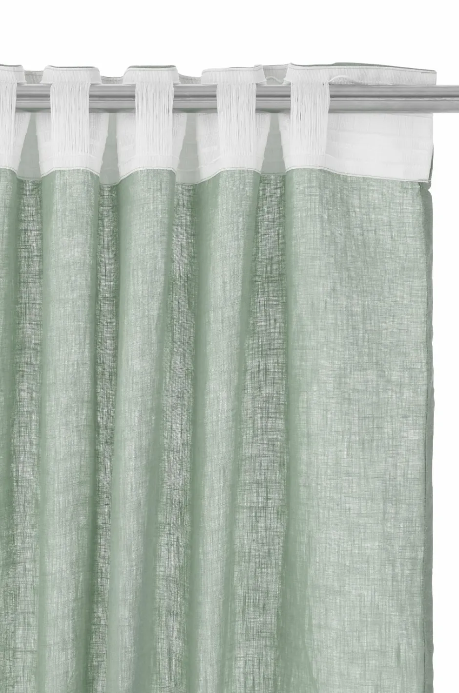 Outlet Home Multibåndslængde Malva Wide ekstra bred, 1 stk. i 100% hør Hørgardiner|Gardinlængder Med Rynkebånd