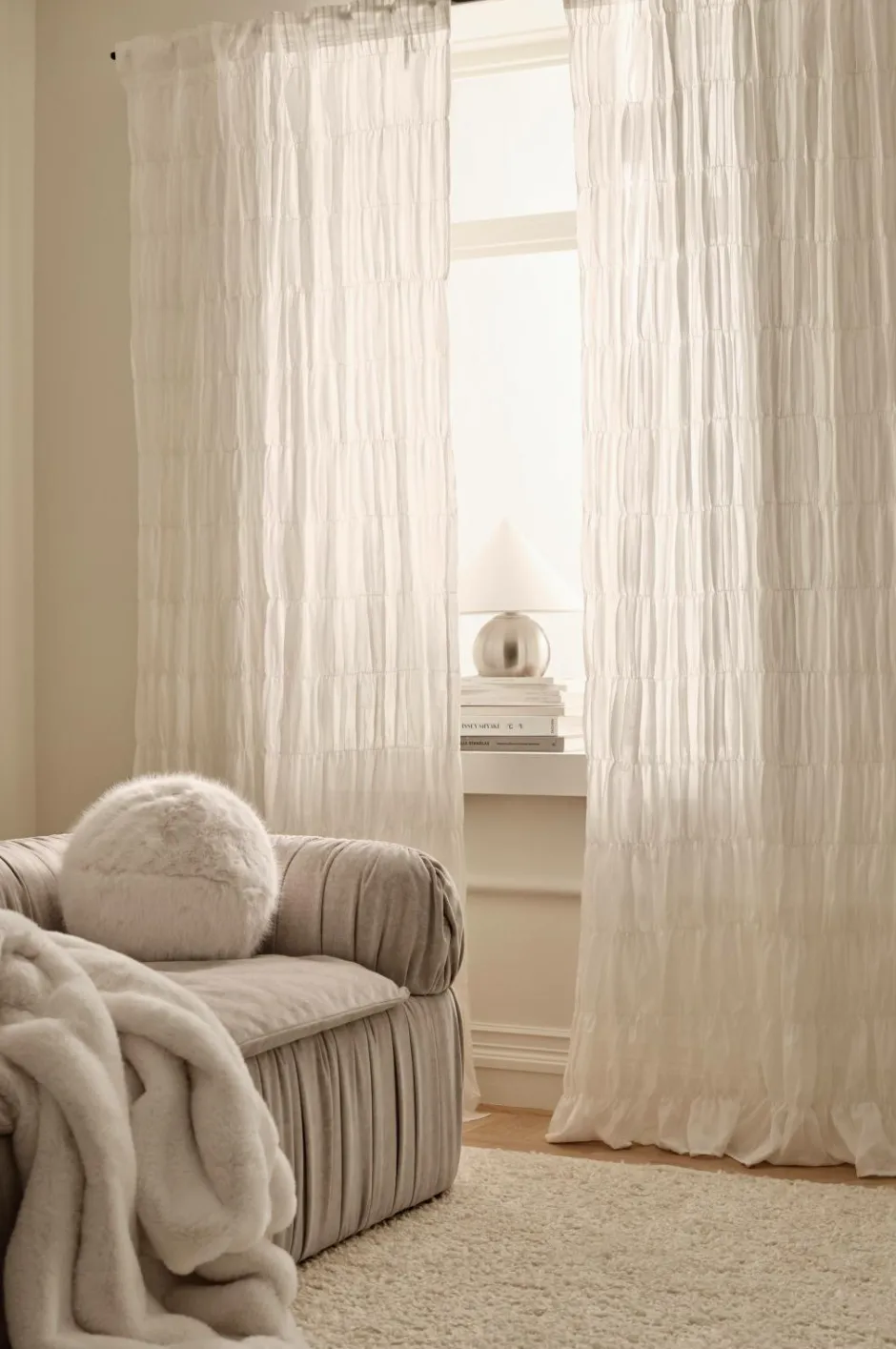 Clearance Home Multibåndsgardin Evita Pleatingtape Curtains 2-pak Gardinlængder Med Rynkebånd|Mørklægningsgardiner