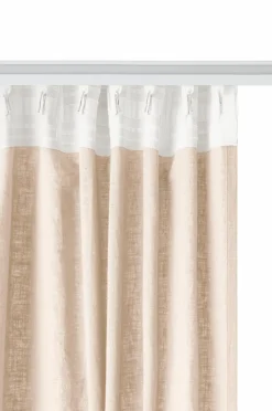 Clearance Home Multibåndsgardin Elly Wide i genanvendt halvlinned ekstra bred 1-pak Gardinlængder Med Rynkebånd