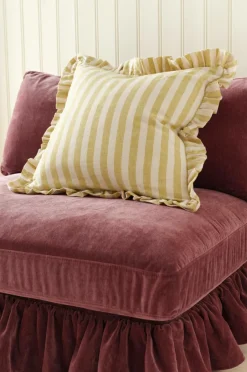 Discount Home Pudebetræk Elly Classic Stripe i genanvendt halvlinned Pyntepuder & Betræk