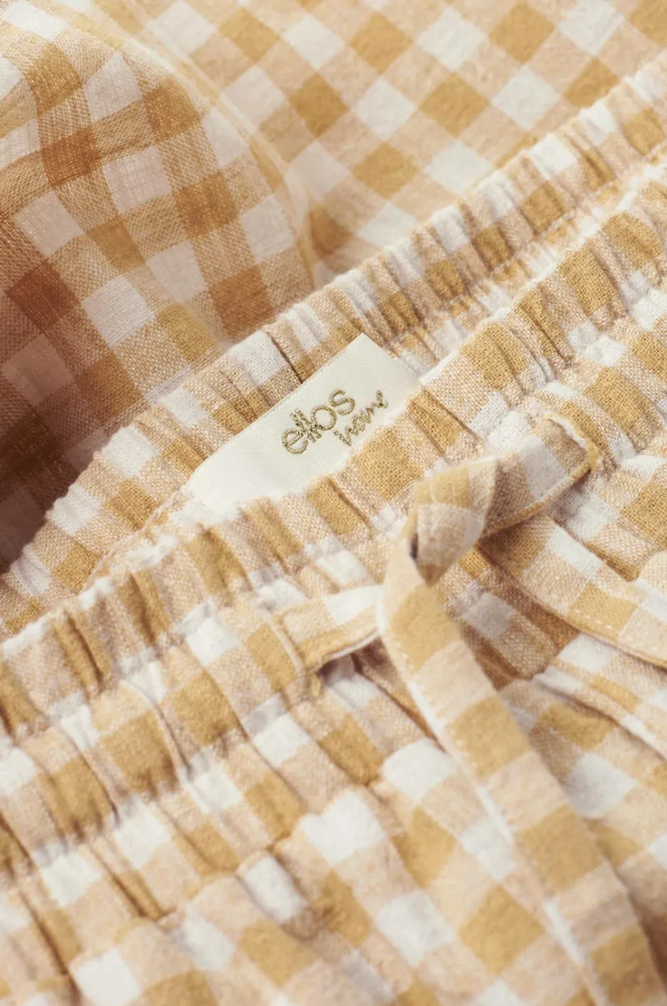 Ellos Home Pyjamasshorts Elly Check i genanvendt halvlinned^ Homewear