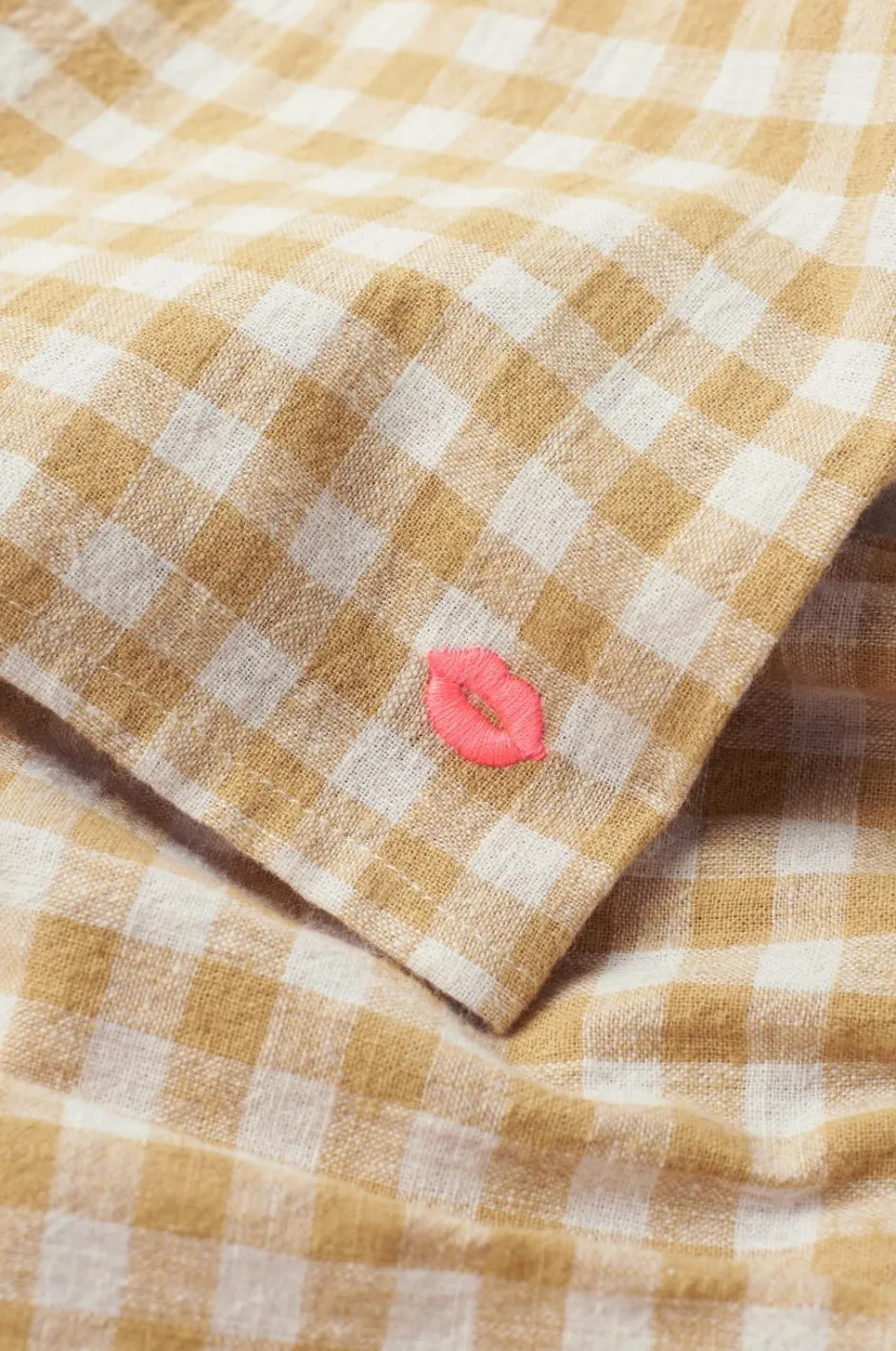 Ellos Home Pyjamasshorts Elly Check i genanvendt halvlinned^ Homewear