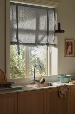 Clearance Home Roll up-gardin Elly i genanvendt halvlinned Gardinkapper