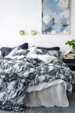 Online Home Sengekappe Candice i vasket hør 45 cm Sengekapper