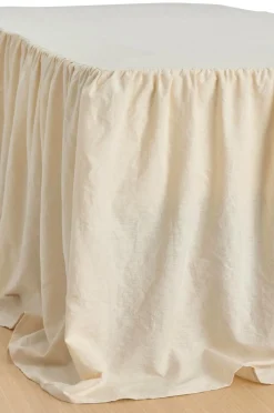 Outlet Home Sengekappe Elly Frilled i genanvendt halvlinned 75 cm Sengekapper