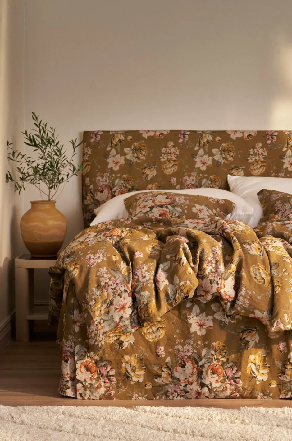 Outlet Home Sengekappe Candice Rose i vasket linned 60 cm Sengekapper