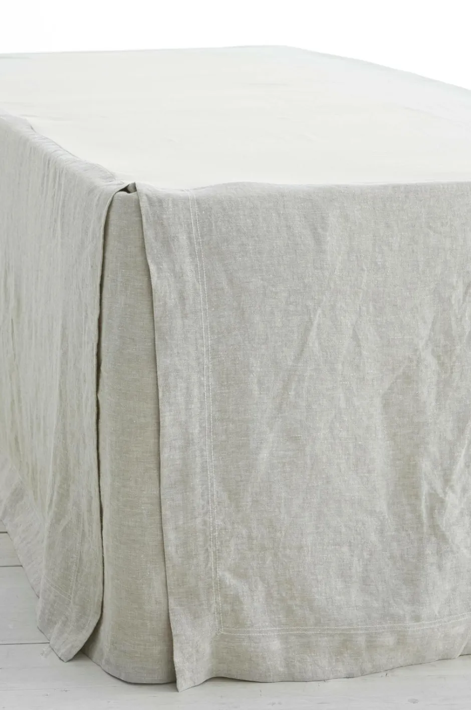 Ellos Home Sengekappe Elmira i vasket hør 60 cm^ Sengekapper
