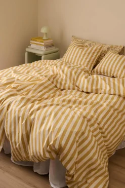 Ellos Home Sengesæt Crystal Stripe i bomuldspercale 2 eller 3 stykker^ Dynebetræk|Sengesæt