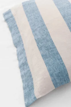 Ellos Home Sengesæt Candice Block Stripe i vasket hør, 2 dele^ Dynebetræk|Sengesæt