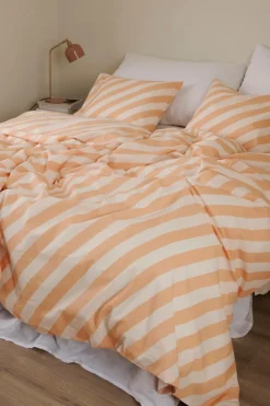 Outlet Home Sengesæt Diagonal Stripe i bomuld 2 dele Dynebetræk|Sengesæt