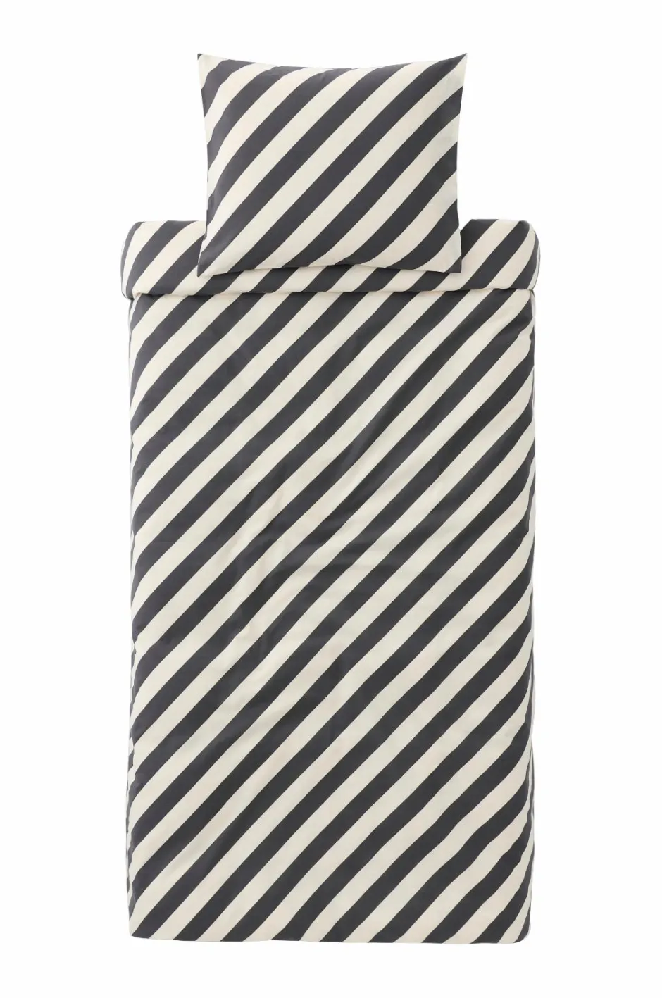 Clearance Home Sengesæt Diagonal Stripe i bomuld 2 dele Dynebetræk|Sengesæt