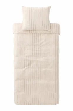 Ellos Home Sengesæt Elly Thin Stripe i genanvendt halvlinned 2 eller 3 stykker^ Dynebetræk|Sengesæt